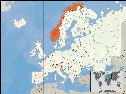 Норвегия на карте