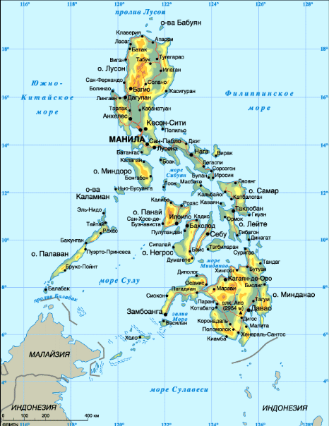 Филиппины карта
