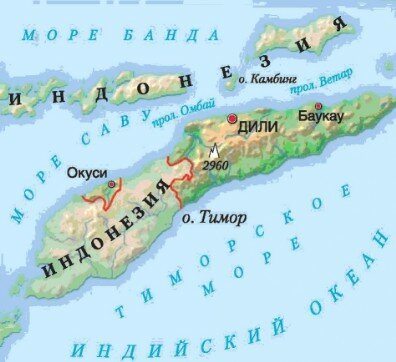 Восточный Тимор карта