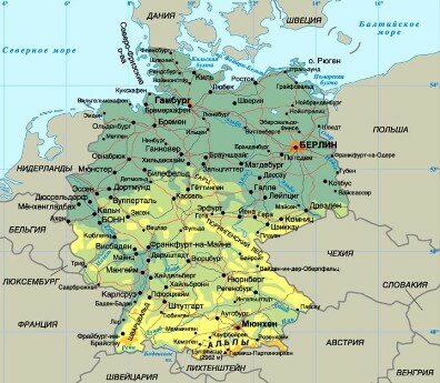 Карта Германии