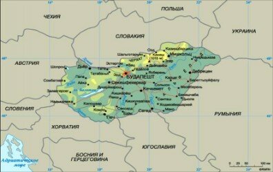 Карта Венгрии