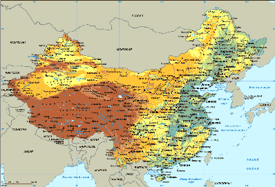 Карта Китая