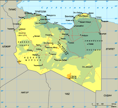 Ливия карта