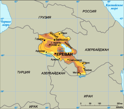Карта Армении