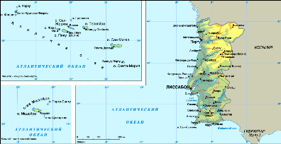 Карта Португалии