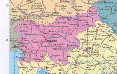 Словения карта