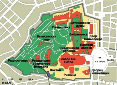 Карта Ватикана